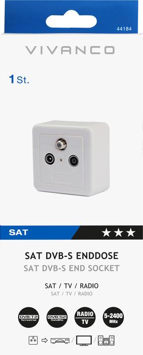 Produktbild Vivanco Antennendose SAT, TV, UKW (Antennendose)