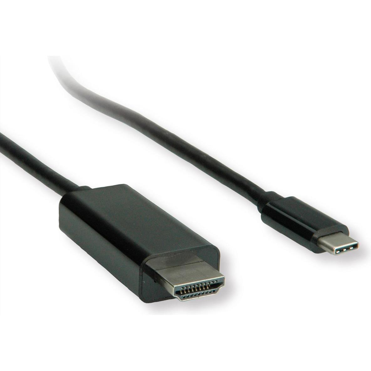 Roline Nero Usb Typ C — Hdmi (Typ A) (3 M), Cavo Video,