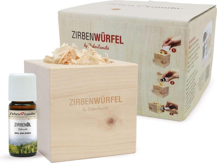 Produktbild ZirbenFamilie ZirbenWürfel Set inkl. 10ml ZirbenÖl