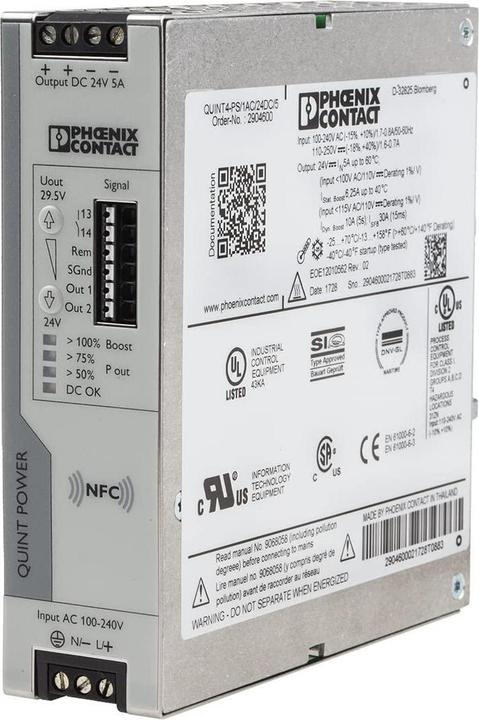 Image du produit Phoenix Contact Bloc d'alimentation sur profilé chapeau (DIN-Rail