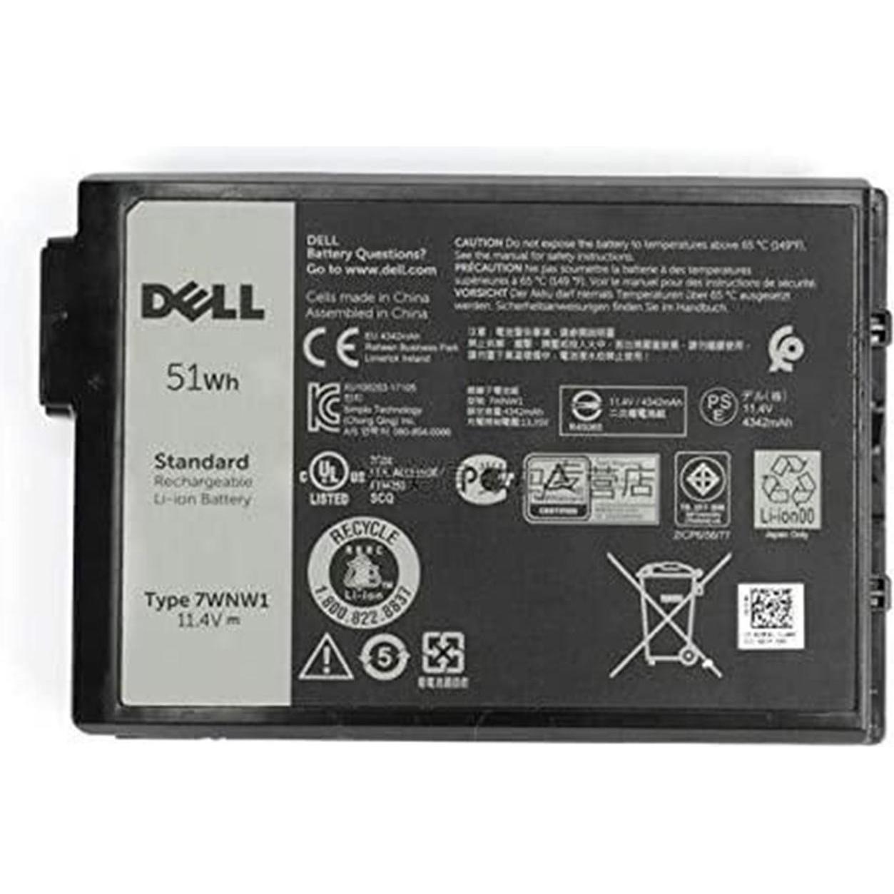 Dell Btry Pri 51whr 3c Lith Smp (3 Zellen, 4580 mAh), Notebook Akku