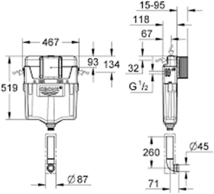 Immagine prodotto Geberit Cassetta da incasso Kombifix Sigma 12 cm