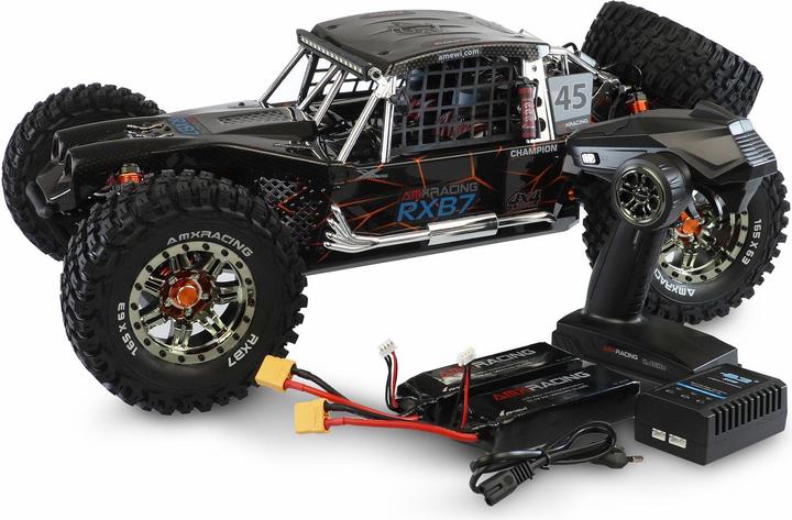 Produktbild Amewi AMXRACING RXB7 Elektro Brushless Buggy 4WD 1:7 RTR Schwarz (RTR Ready-to-Run)