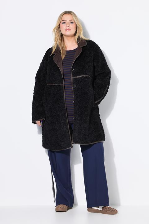 Actual product image Studio Untold FakeFur-Mantel, A-Line, Webpelz, Ziernähte