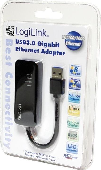 Produktbild LogiLink Gigabit Adapter (USB, RJ45 (1x))