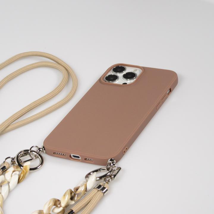 Actual product image PhoneLook Coque Gel silicone avec corde collier & chaîne de pierre décorative (Apple iPhone 13 Pro Max)