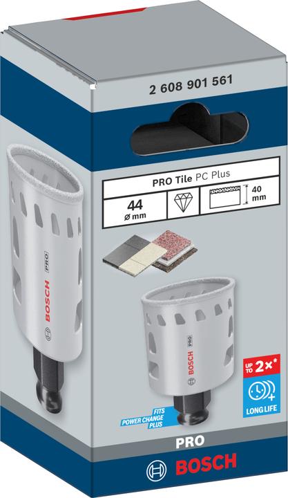 Produktbild Bosch Professional Zubehör PRO Tile PC Plus Lochsäge, 44 mm, HS (44 Millimeter)