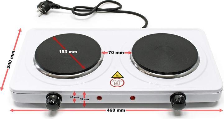 Actual product image Wiltec Doppelkochplatte