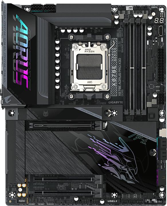 Productafbeelding Gigabyte MB GBT AMD AM5 X870E AORUS PRO X3D (AM5, AMD X870E, ATX)