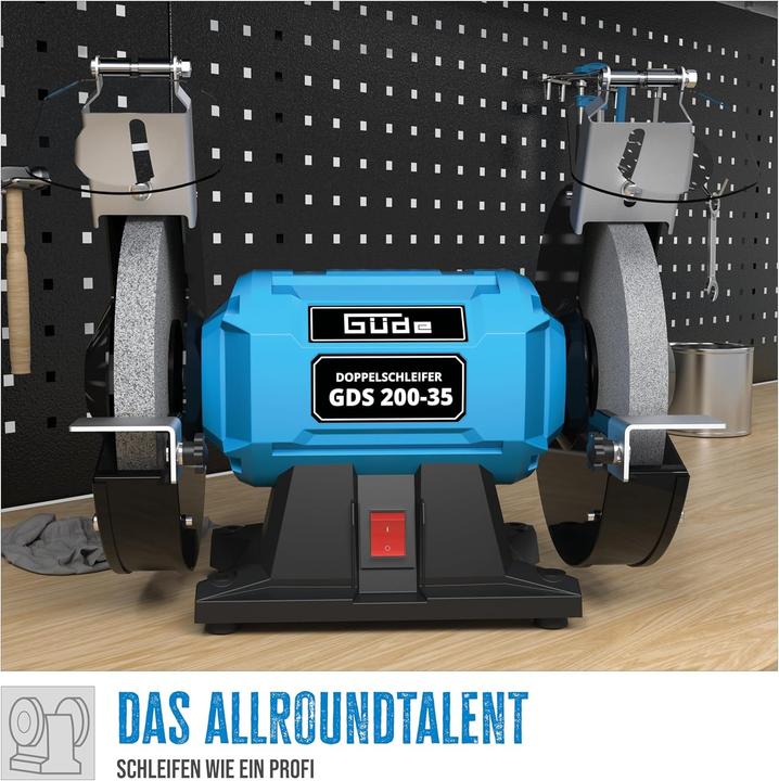 Actual product image Güde Ø 200mm double grinder GDS 200-35 (Bench grinder, 350 W)
