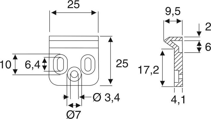 Produktbild BMB Beschläge Druckknopfschloss-Gehäuse, mit Anschlag, Kunststoff