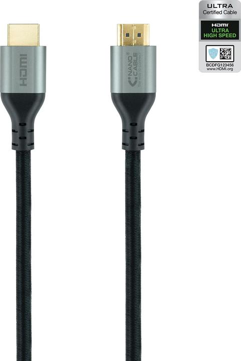 Produktbild Nanocable 10.15.8102 HDMI-Kabel 2 m HDMI Typ A (Standard) Schwarz (2 m, HDMI, 2.1)