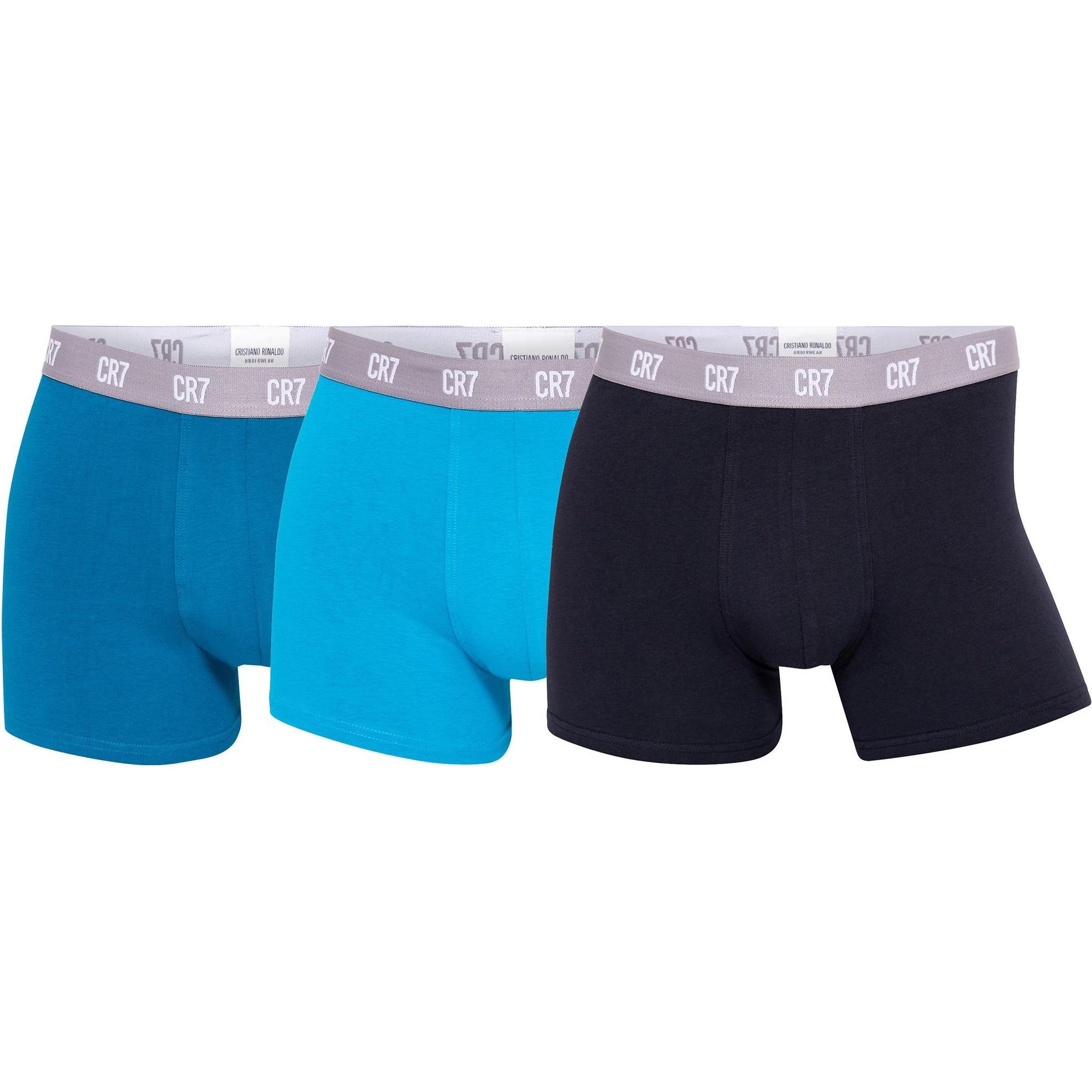 CR7, Herren, Unterhosen, Mens Trunk Cotton Stretch 3-Pack, Mehrfarbig, (M, 3er Pack)