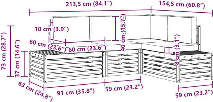 Produktbild vidaXL Outdoor-Sofa