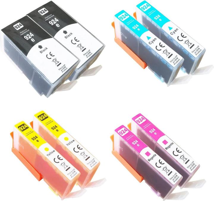 Produktbild Hermex Alternative Tintenpatrone zu HP 924e 4K0V0NE 4K0U7NE 4K0U9NE 4K0U8NE XL (BK, C, M, Y)