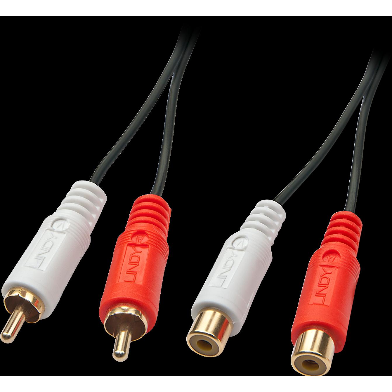 Lindy Stereo Cinch Verlängerung (5 m, Cinch), Audio Kabel
