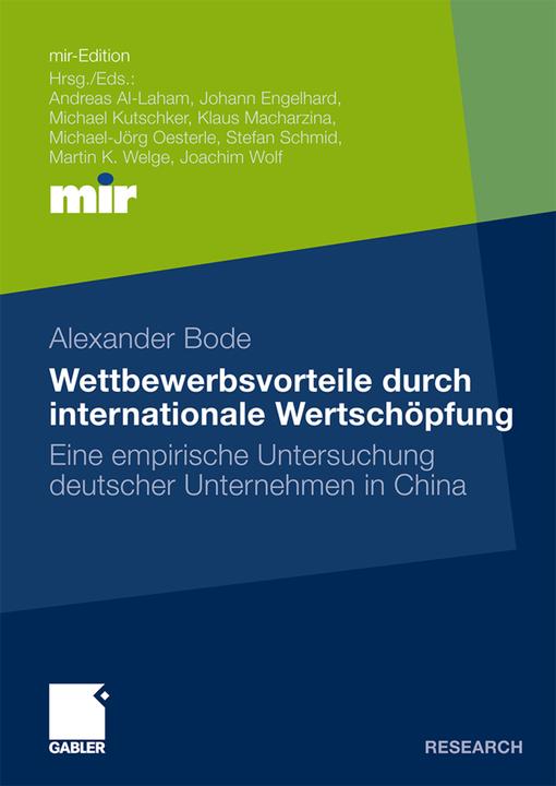 Energie-Label Wettbewerbsvorteile durch internationale Wertschöpfung (Alexander Bode, 2009)
