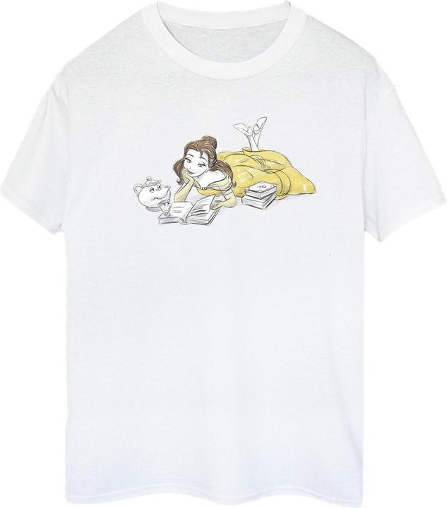 Produktbild Disney Die Schöne und das Biest Belle Lesen Baumwolle Boyfriend TShirt (L)