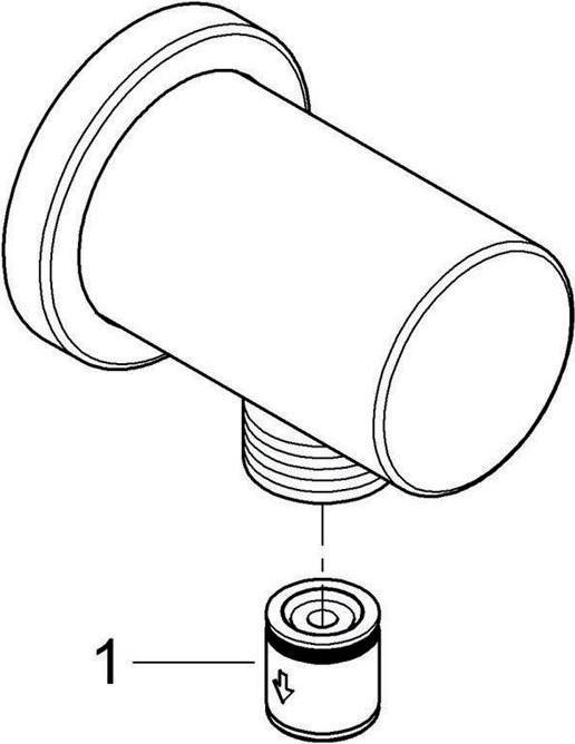 Produktbild Grohe Wandanschlussbogen Rainshower 1/2" rd Ros mo wh