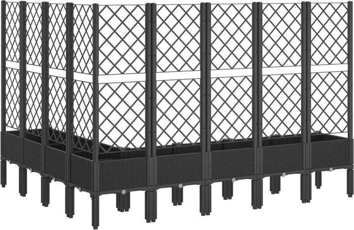 Image du produit vidaXL Bac à plantes avec treillis PP