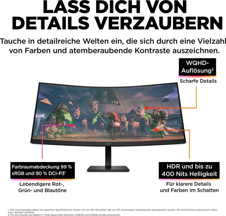 Image du produit HP Omen 34c (3440 x 1440 pixels, 34")