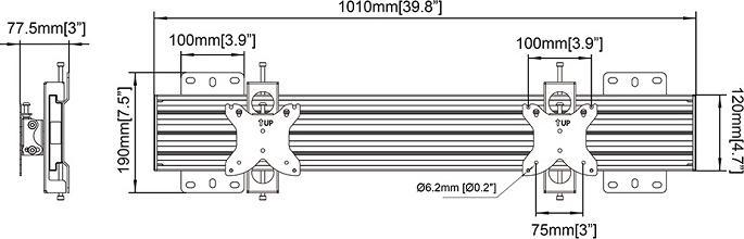 Image du produit Multibrackets Support mural Side by Side, 27"-32 ",VESA 75x75- (Mur, 20 kg, 27" - 32")