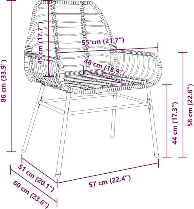 Produktbild vidaXL Garten Essgruppe (160 x 80 x 73 cm)