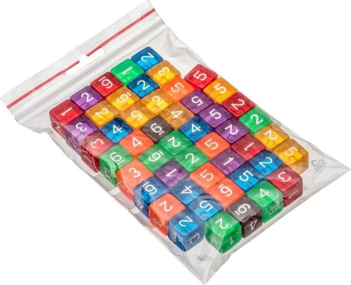 Produktbild Philos 7520 - Würfel, 6 seitig, transparent, 50er Beutel, (DE-Ausgabe)