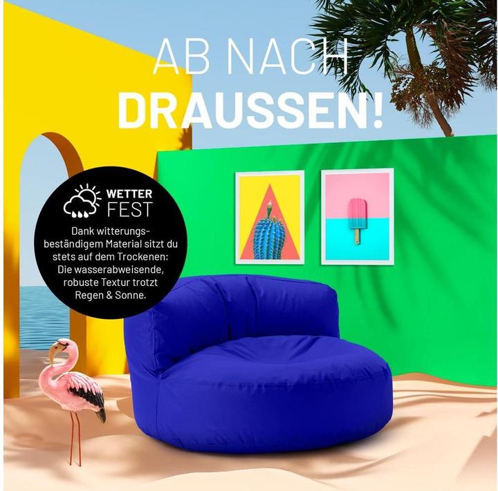 Produktbild Lumaland Sitzsack-Sofa, 320 l Polyester (PES), Blau