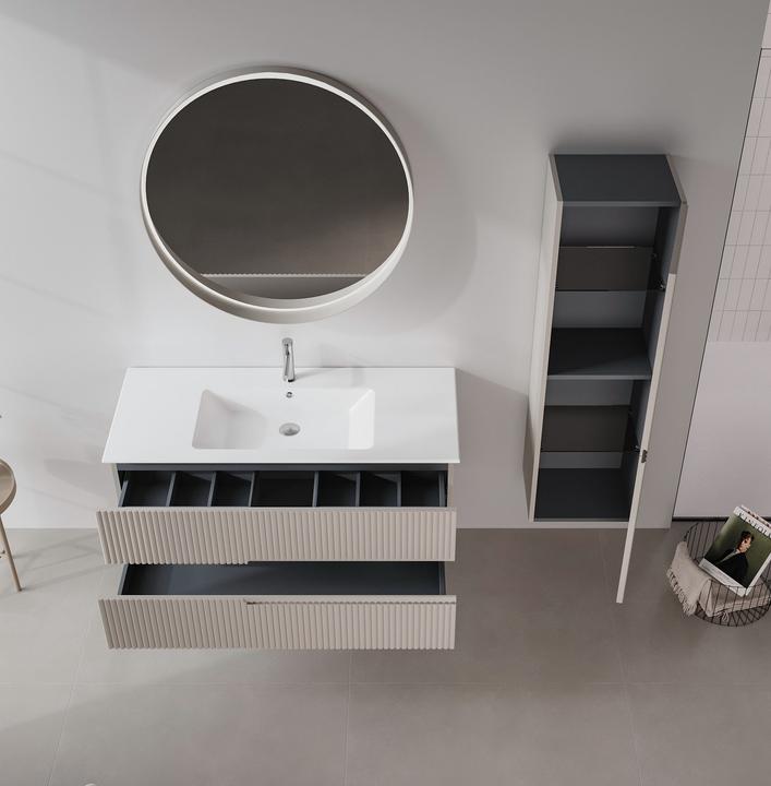 Produktbild Homitis Moonlight 120 v2 Bathroom Cabinet With Sink & Mirror Set (2 Pieces)
