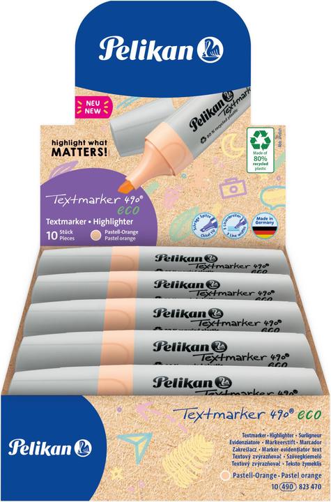 Actual product image Pelikan Highlighter 490 eco in FS pastel orange (1x)