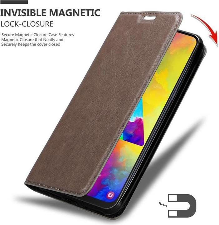 Actual product image Cadorabo Book Invisible Magnet Cover (Samsung Galaxy M20)