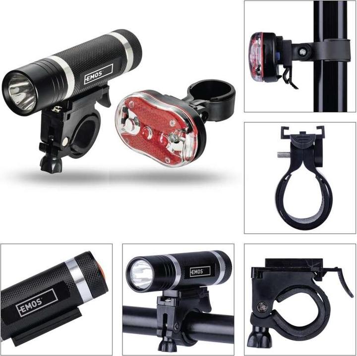 Produktbild Emos LED Front- + Rücklicht Fahrradleuchten P3920 (150 lm, 40 lm)