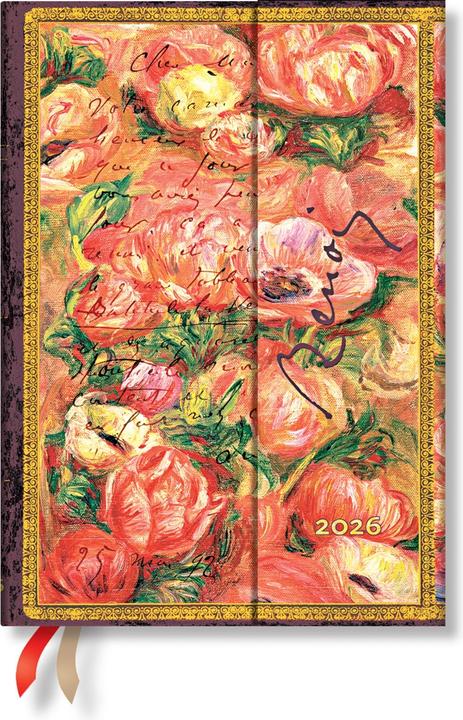 Image du produit Paperblanks Agenda hebdomadaire Fleur de Renoir (13 x 18 cm, 1 semaine / 2 pages)