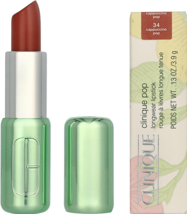 Actual product image Clinique Pop Longwear Lipstick Cappuccino Pop - Satin 3.9g (Cappuccino Pop)