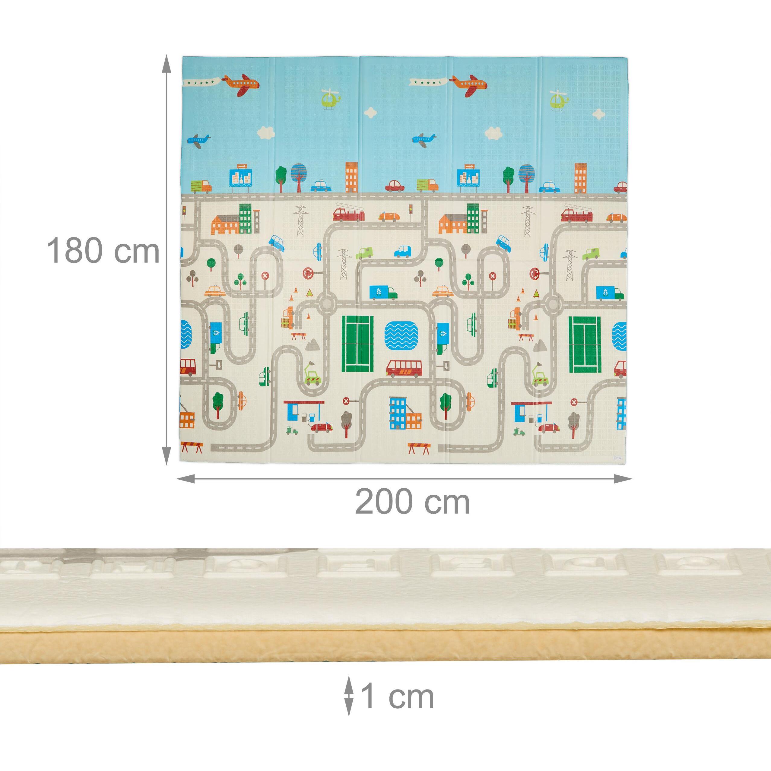 Relaxdays Multicolore/Arancia/Blu Tappetino Da Gioco, Spielmatte (180 X 200 Cm)