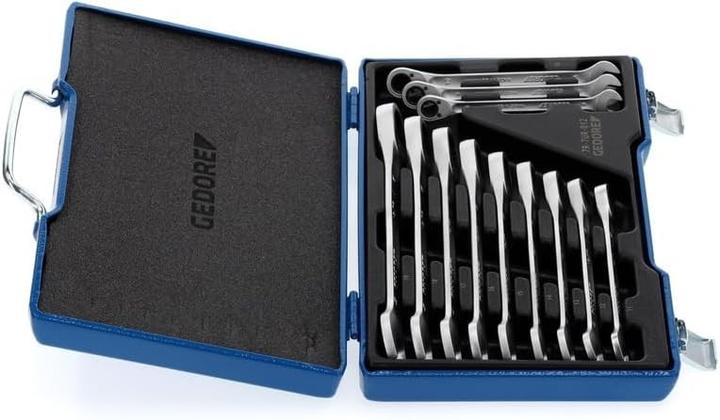 Produktbild Gedore 7 R-012 Satz Maulschlüssel mit Ringratsche 12-teilig 8-19 mm (10 mm, 11 mm, 12 mm, 13 mm, 14 mm, 15 mm, 16 mm, 8 mm, 9 mm)
