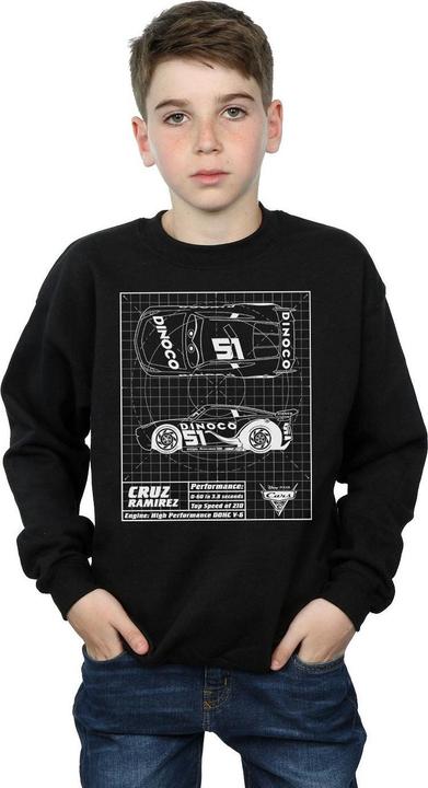 Produktbild Disney Cars Cruz Ramirez Blueprint Sweatshirt Jungen (140, 146)
