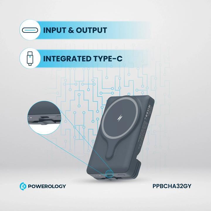 Produktbild Powerology Car Mount 5000mAh Power Bank With Magnetic Wireless Charger (5000 mAh, 15 W, 18.50 Wh)
