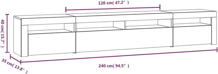 Produktbild vidaXL TV-Schrank (240 x 35 x 40 cm)