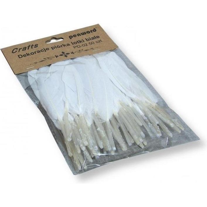 Titanum, Penne, Weisse Federballfedern 10-15mm 50 Stk (50 x)