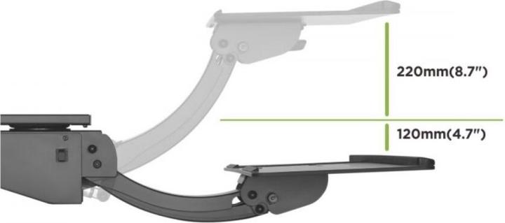 Image du produit Maclean MC-795 - Support de clavier réglable, jusqu'à 34 cm