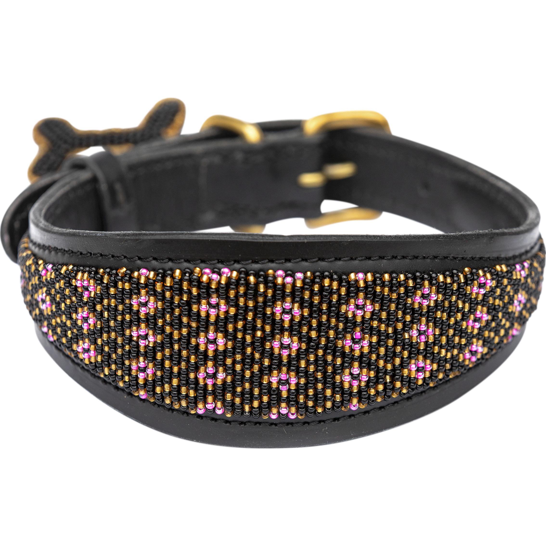 Kampuni Collare per cani Lucher Faraja rosa medio, 53x5,5 cm (Cane), Collare + Guinzaglio