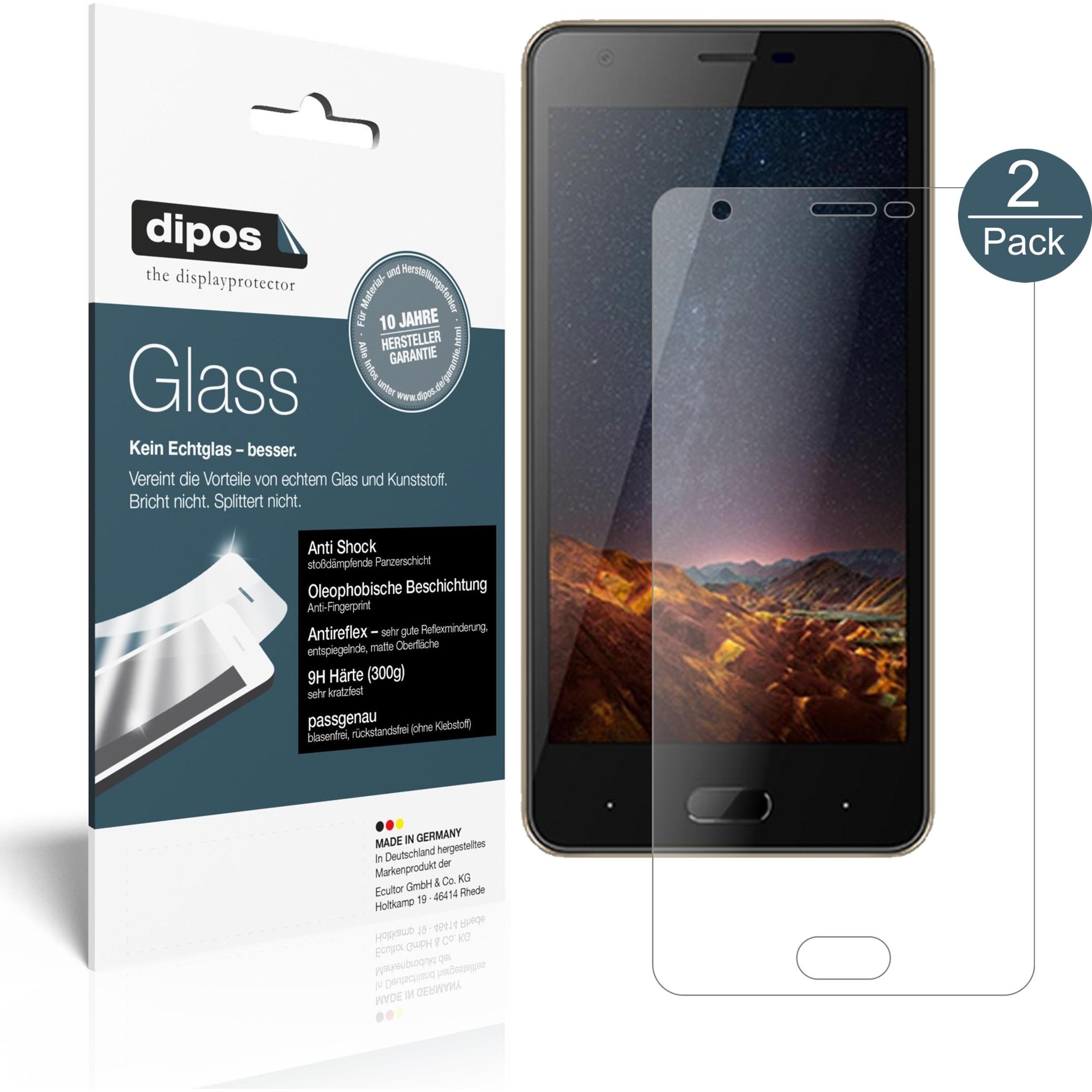 Dipos Displayschutz Anti-Shock (2 Stück, Doogee X20L), Smartphone Schutzfolie, Transparent