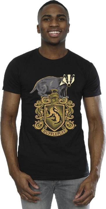 Actual product image Mens Hufflepuff Sketch Crest T-Shirt (4XL)