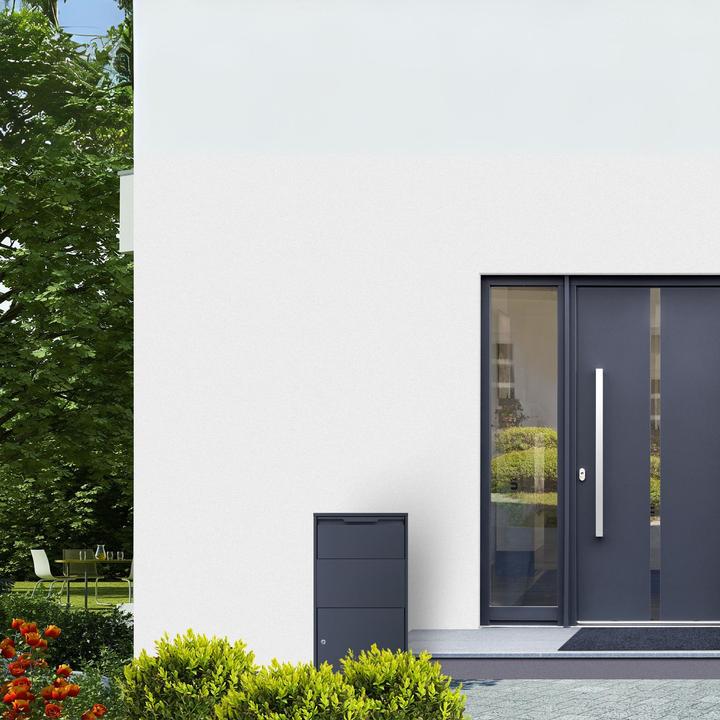 Actual product image Mocavi Parcel box PBox 55 anthracite fuse slot RAL 7016