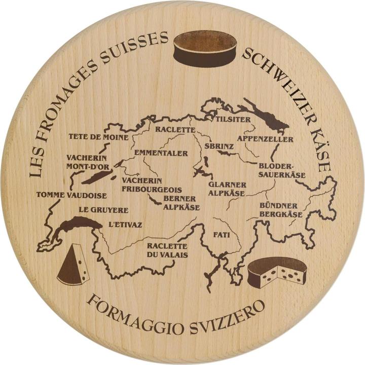 Actual product image Heidi Cheese Line Serving Platter Swiss Cheese Brown