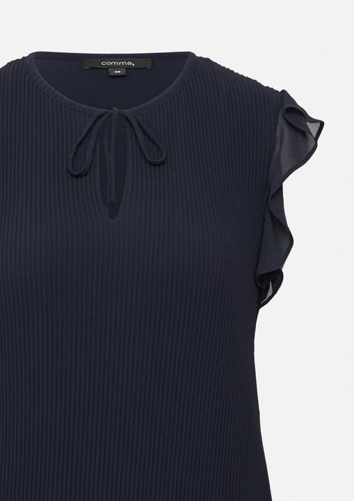 Produktbild Comma Kleid Kurzes Plissee-Kleid mit Bindedetail und Volants (34)