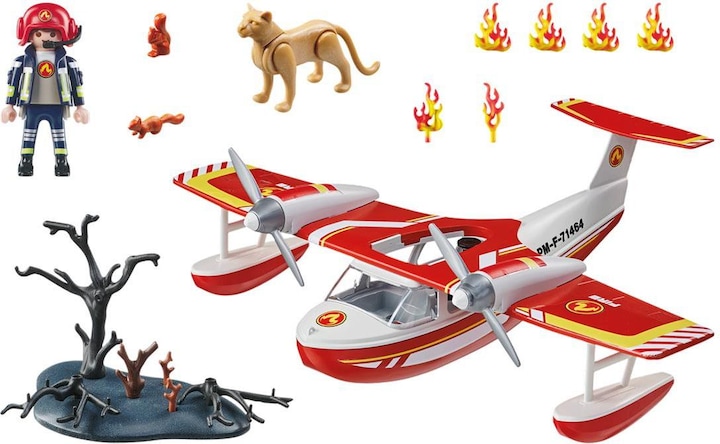 Produktbild Playmobil Feuerwehrflugzeug mit Löschfunktion (71463)