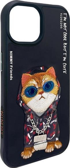 Produktbild Audi Nimmy case iPhone 15 6.1" black Glasses Cool Cat (Apple iPhone 15)